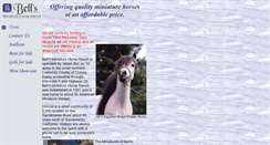 Desktop Screenshot of bellsminiaturehorses.com