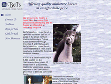 Tablet Screenshot of bellsminiaturehorses.com
